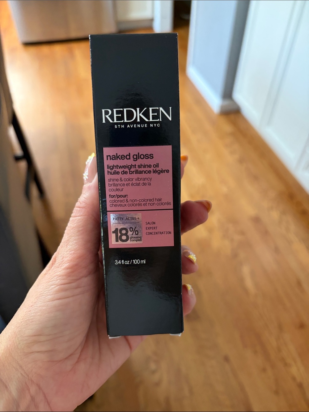 Redken Naked Gloss Lightweight Shine Oil - Black & Pink Packaging
